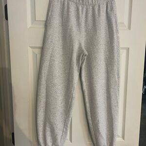 Hollister Fleece Jogger Pants - Light Gray